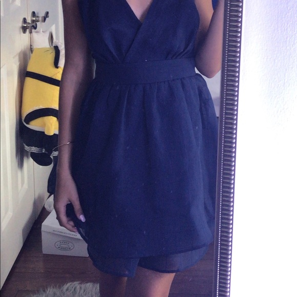 Ladies evening dress in navy blue size XS - Picture 2 of 2